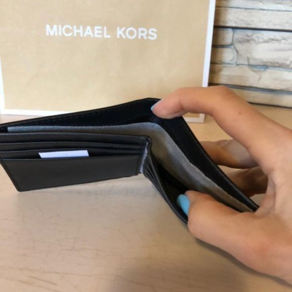 MICHAEL KORS MEN'S TALL CARD HOLDER WALLET SLIM BILLFORD LEATHER 36U9LCRF5U - Picture 7 of 10